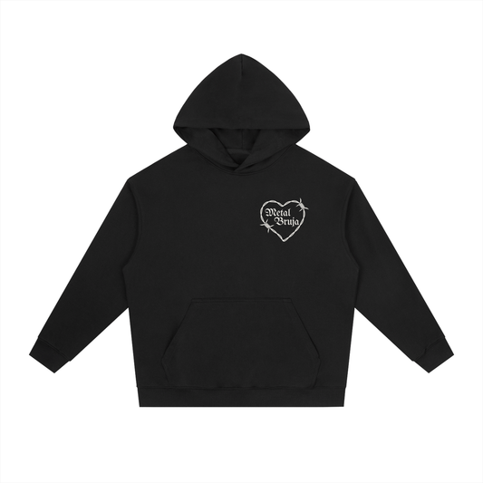 Brown|BROWN&PIERCED Essential Heavyweight Drop-Shoulder Hoodie