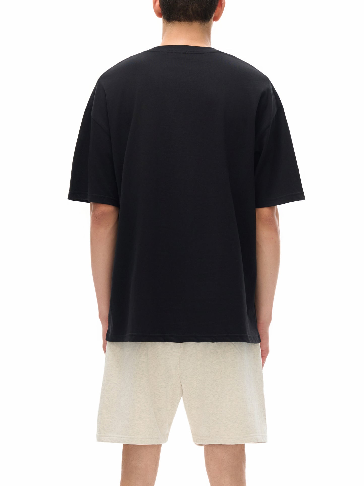 Purple|BROWN&PIERCED Streetwear Loose Drop Shoulder T-Shirt
