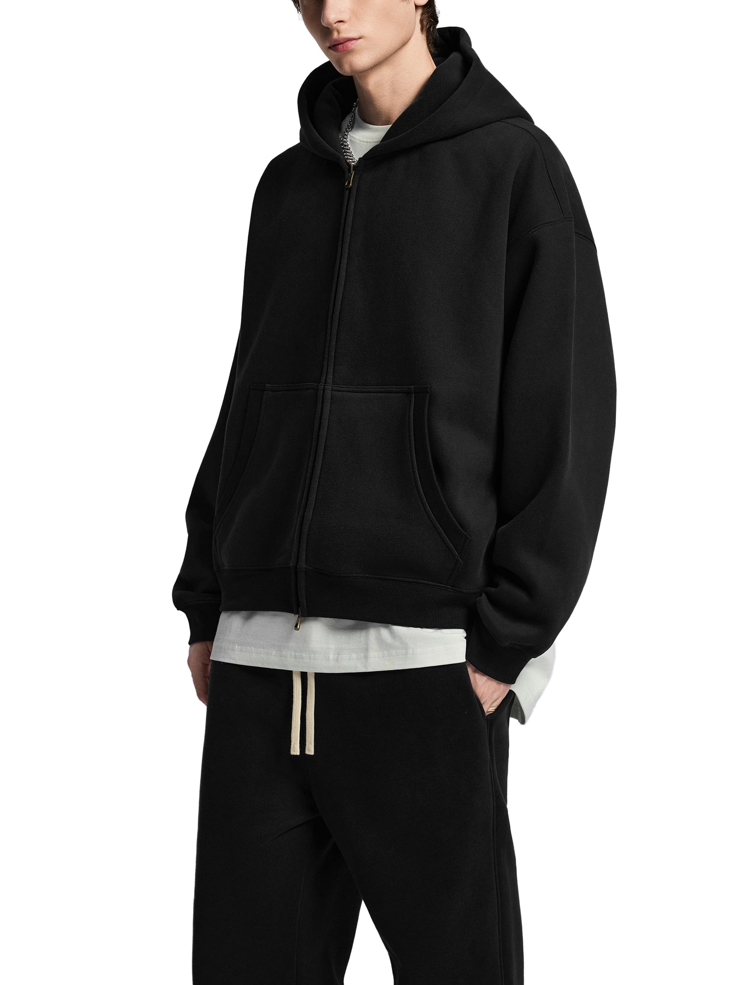 Cutie💀Bat Oversized Fleece Boxy Zipper Hoodie