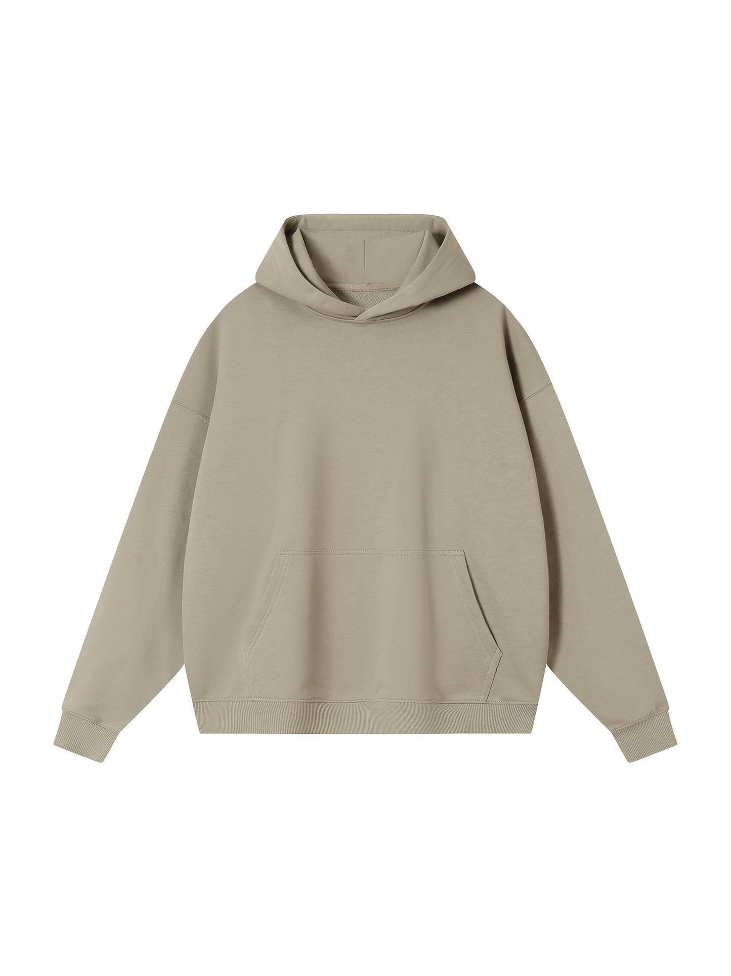 Brown|BROWN&PIERCED Essential Heavyweight Drop-Shoulder Hoodie